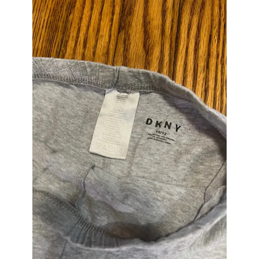 DKNY Girls Leggings Pink Gray Lot of 2 sze 10/12